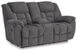 Foreside Reclining Loveseat with Console - MI Hometown Furnishings (MI)*