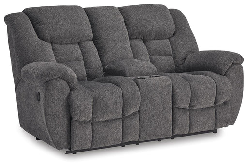 Foreside Reclining Loveseat with Console - MI Hometown Furnishings (MI)*