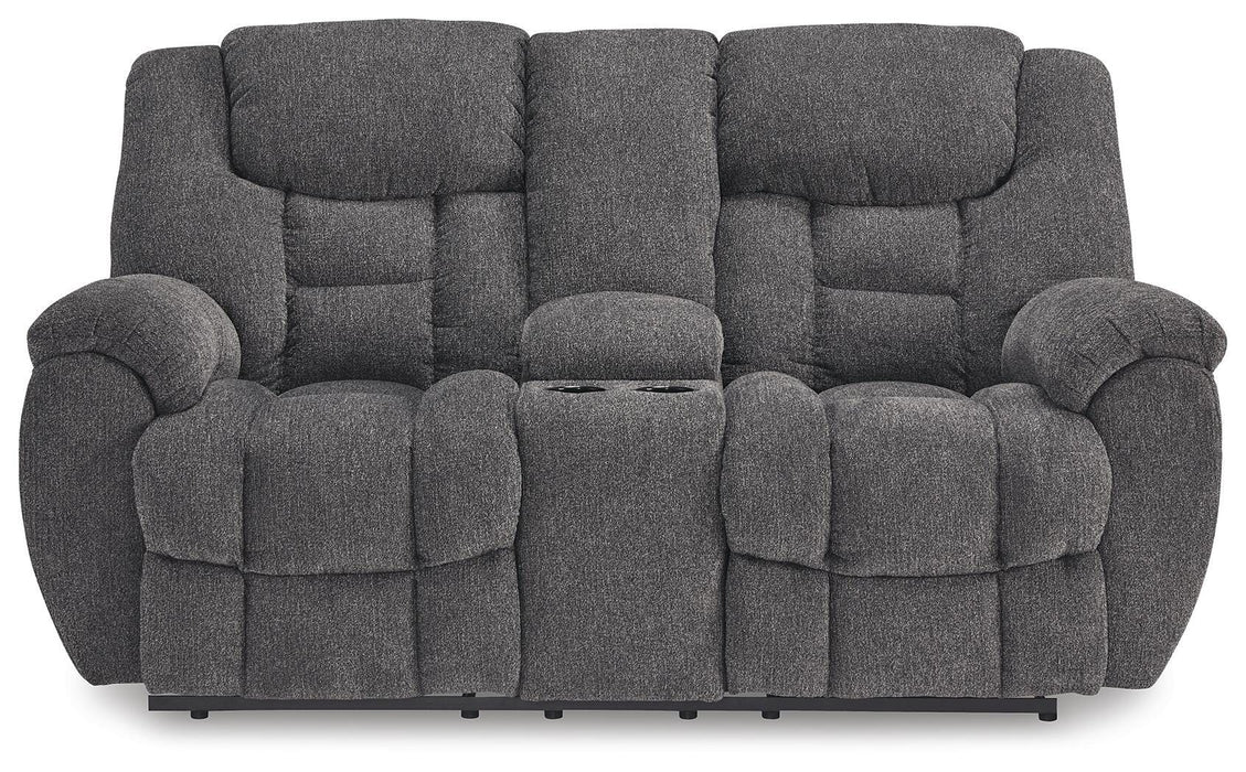 Foreside Reclining Loveseat with Console - MI Hometown Furnishings (MI)*