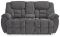 Foreside Reclining Loveseat with Console - MI Hometown Furnishings (MI)*