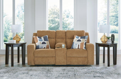 Kanlow Reclining Loveseat with Console - MI Hometown Furnishings (MI)*