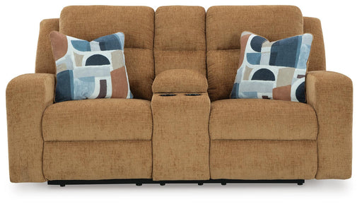 Kanlow Reclining Loveseat with Console - MI Hometown Furnishings (MI)*