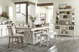 Parker House Americana Modern Dining 72 inch Island Counter Height Extendable Dining Table