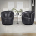 Parker Living Barolo 100% Italian Leather Swivel Club Chair Two Pack