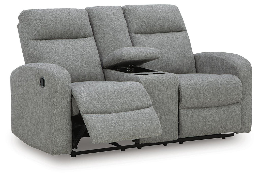 Gauntlet Reclining Loveseat with Console - MI Hometown Furnishings (MI)*