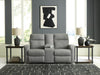 Gauntlet Reclining Loveseat with Console - MI Hometown Furnishings (MI)*