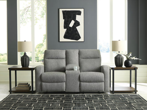 Gauntlet Reclining Loveseat with Console - MI Hometown Furnishings (MI)*
