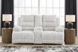 Rhines Falls Power Reclining Loveseat with Console - MI Hometown Furnishings (MI)*