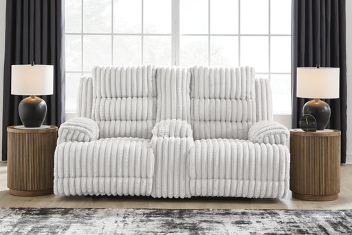 Rhines Falls Power Reclining Loveseat with Console - MI Hometown Furnishings (MI)*