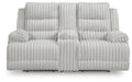 Rhines Falls Power Reclining Loveseat with Console - MI Hometown Furnishings (MI)*