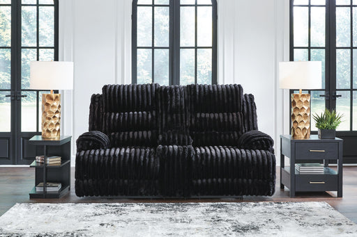 Rhine Falls Reclining Loveseat with Console - MI Hometown Furnishings (MI)*
