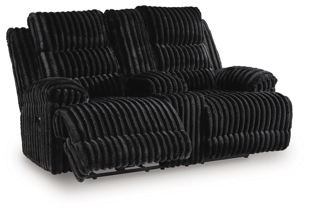 Rhine Falls Reclining Loveseat with Console - MI Hometown Furnishings (MI)*