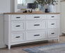 Parker House Americana Modern Bedroom King Platform Bed 2 Nightstands Dresser with Mirror and Chest