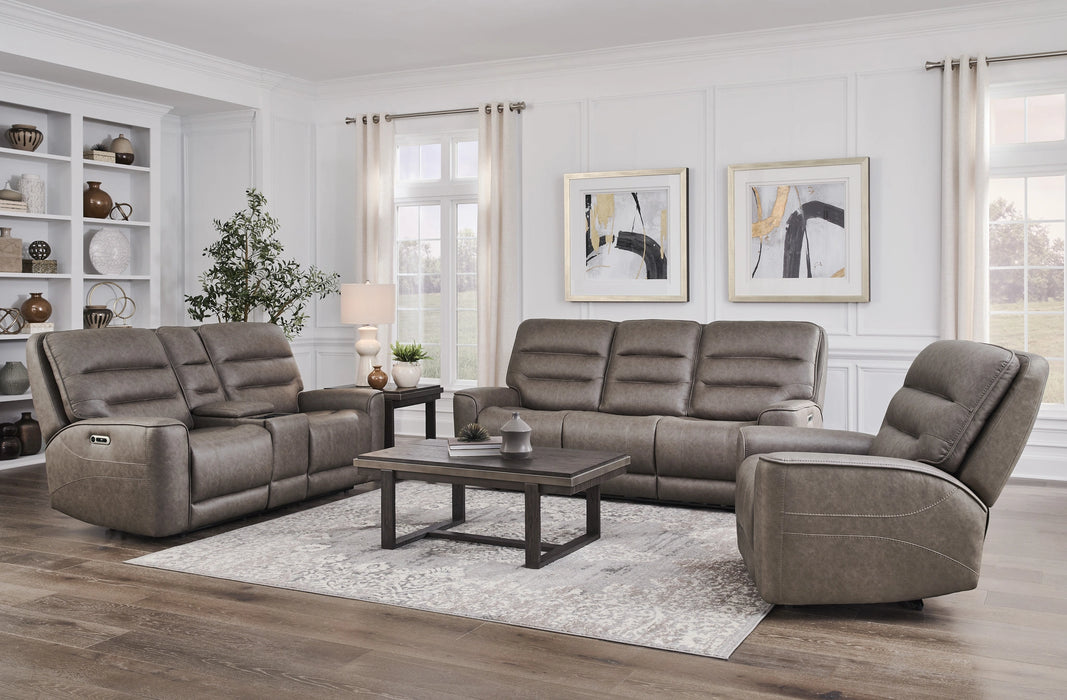 Parker Living Lawson - Sydney Brunette Power Zero Gravity Tilt Console Loveseat P2