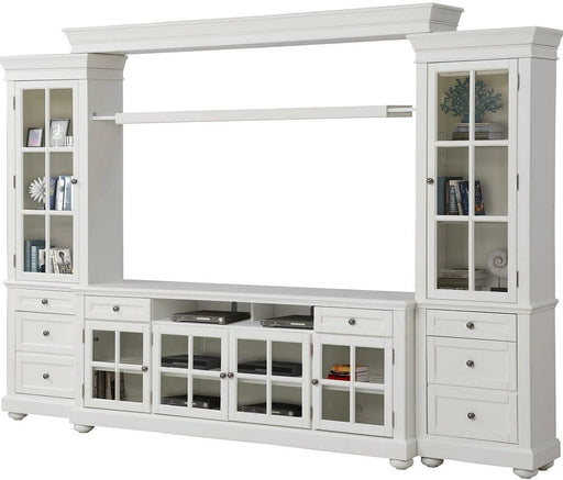 Parker House Cape Cod 4 Piece TV Console in Vintage White
