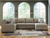 Newellen Sleeper Sectional with Chaise - MI Hometown Furnishings (MI)*