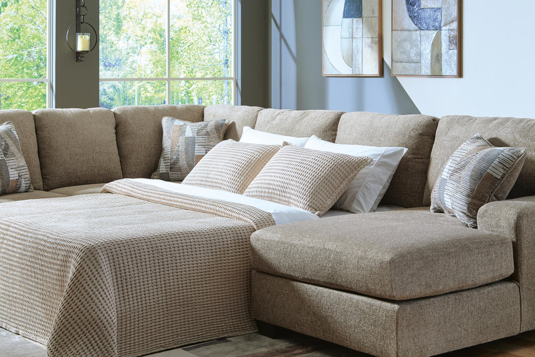Newellen Sleeper Sectional with Chaise - MI Hometown Furnishings (MI)*