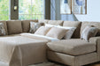 Newellen Sleeper Sectional with Chaise - MI Hometown Furnishings (MI)*