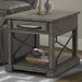 Parker House Sundance - Smokey Grey Cocktail Table with 2 End Tables and Console Table with 3 Stools