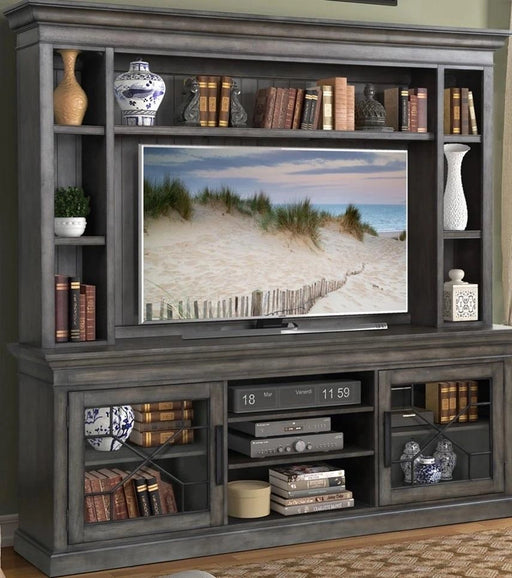 Parker House Sundance 92" Console with Hutch in Smokey Grey