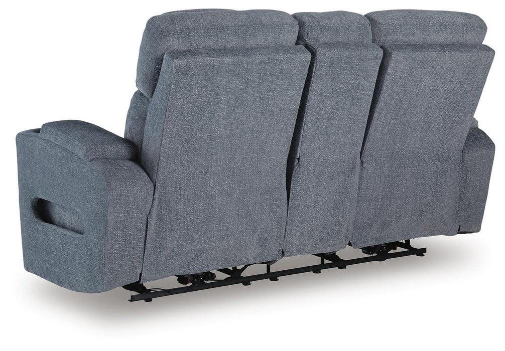 Studio Cave Power Reclining Loveseat with Console - MI Hometown Furnishings (MI)*
