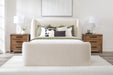 Parker Living Sleep Shiloh - White Mocha Queen Wingback Upholstered Bed
