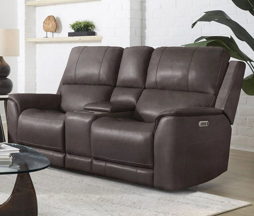 Parker Living Easton - Steamboat Brown Zero Gravity Power Reclining Tilt Console Loveseat P3