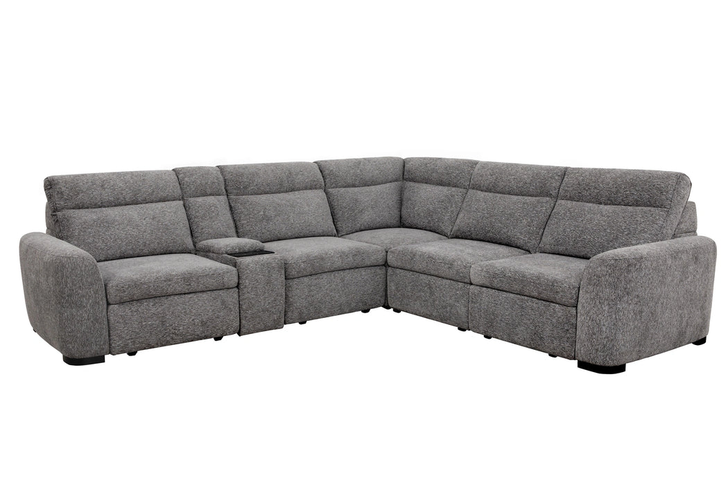 Parker Living Kline - Nightfall 6 Piece Power Sliding Sectional with Extension Footrests