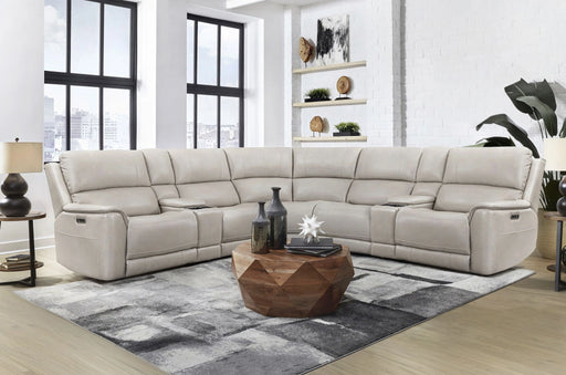 Parker Living Easton - Steamboat Brown 7 Piece Zero Gravity Power Reclining Sectional with Power Adjustable Headrests