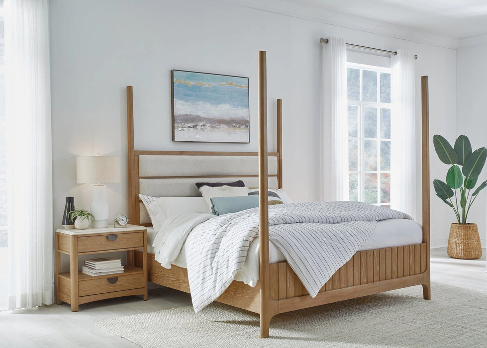 Parker House Escape - Bedroom Queen Poster Bed and Nightstand