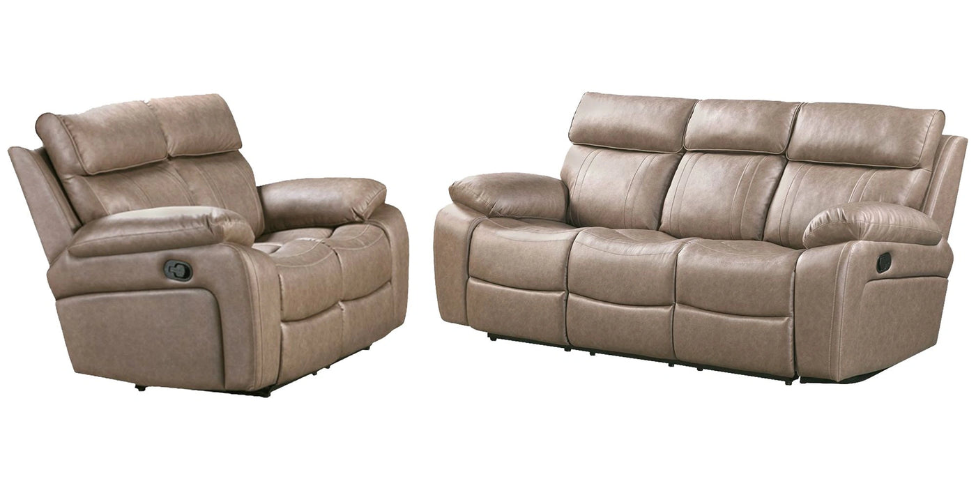 Parker Living Theon - Stokes Toffee Manual Reclining Sofa and Loveseat