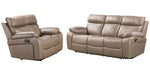 Parker Living Theon - Stokes Toffee Manual Reclining Sofa and Loveseat