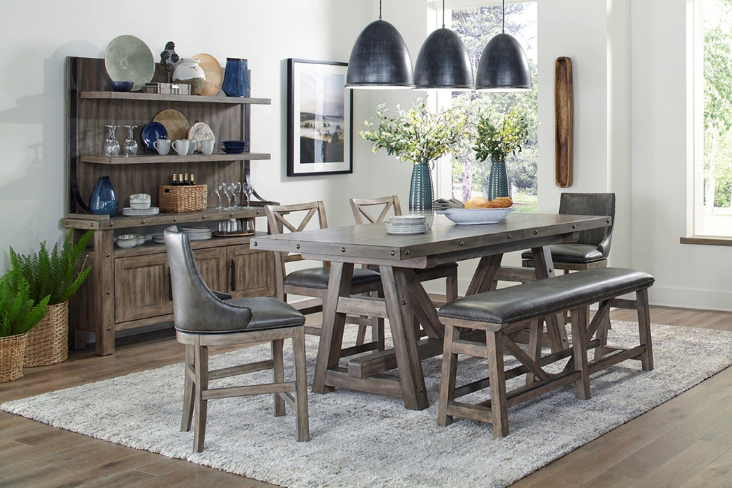 Parker House Lodge Dining Swivel Counter Sling Chair Two Pack