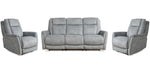 Parker Living Linus - Hudson Grey Power Reclining Sofa and Two Recliners