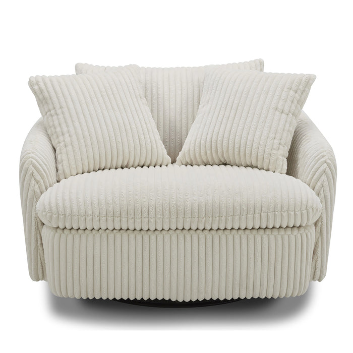 Parker Living Boomer Large Swivel Chair with 2 Toss Pillows Two Pack