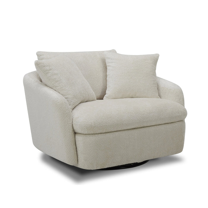 Parker Living Boomer Large Swivel Chair with 2 Toss Pillows