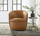 Parker Living Barolo 100% Italian Leather Swivel Club Chair