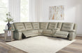 Parker Living Caldwell Fog 6 Piece Modular Power Reclining Sectional with Power Adjustable Headrests