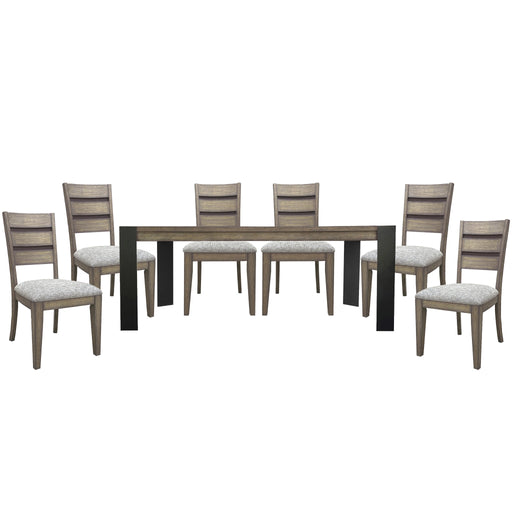 Parker House Cedar Fork - Dining 78 inch Rectangular Dining Table with 6 ladderback chairs