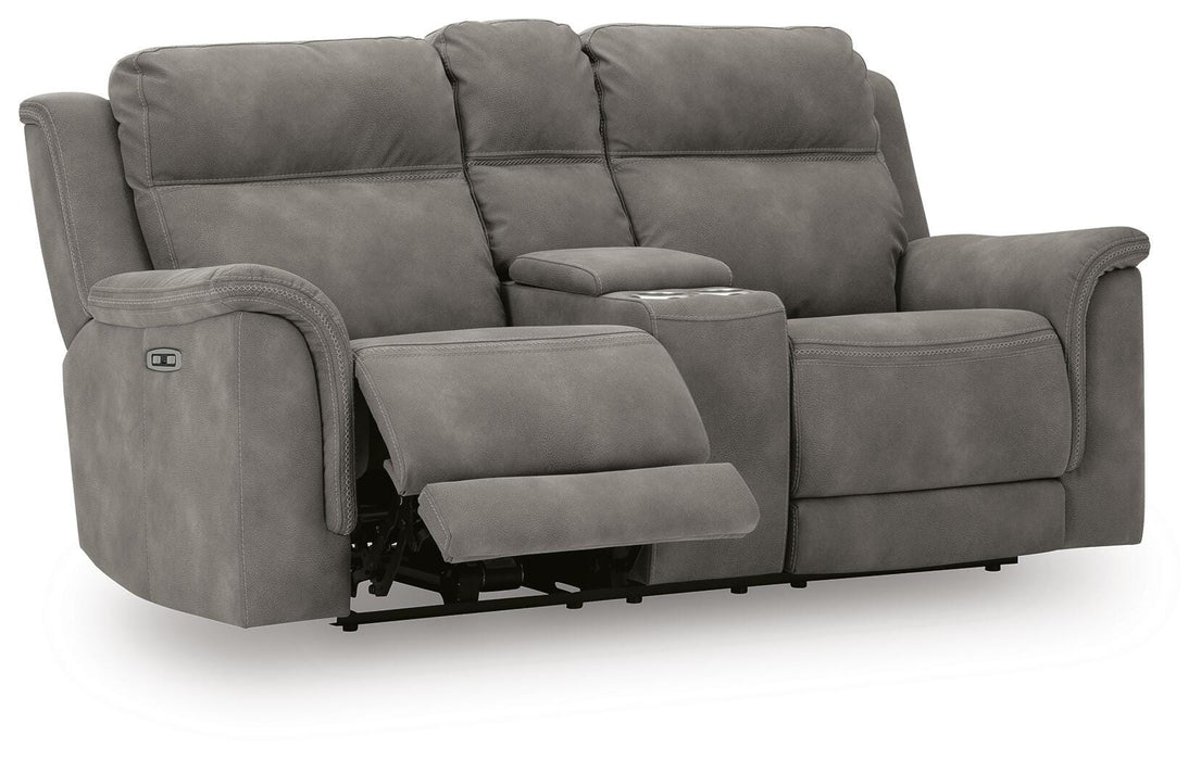 Next-Gen DuraPella Power Reclining Loveseat with Console - MI Hometown Furnishings (MI)*