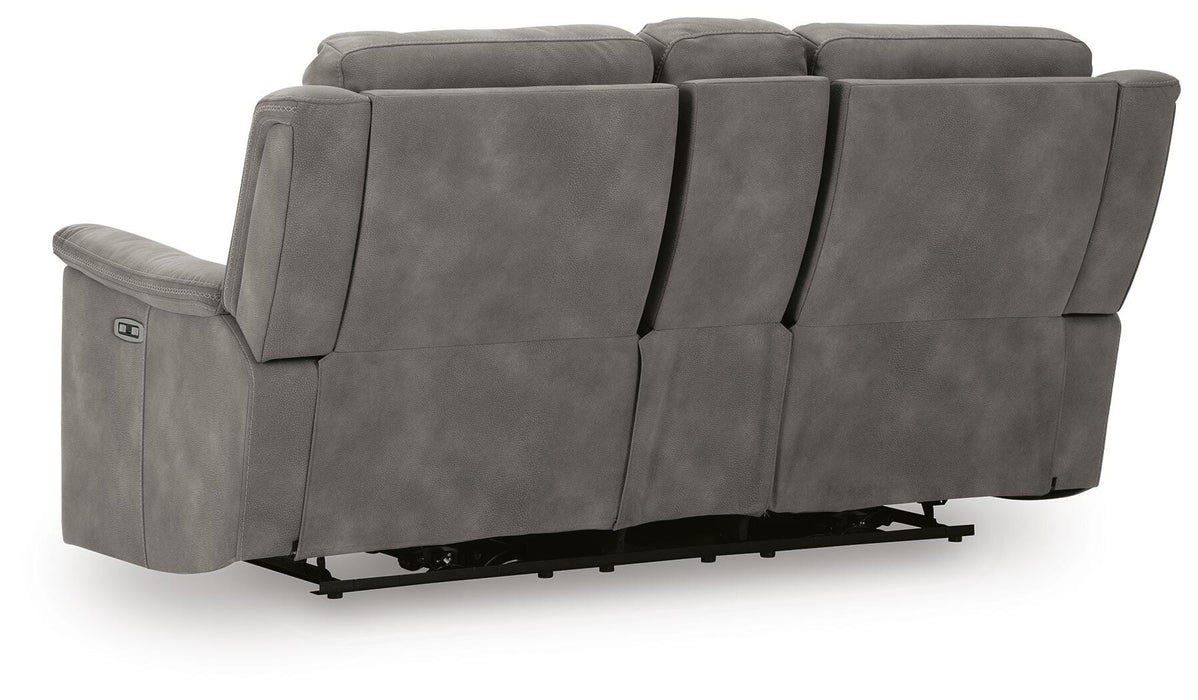 Next-Gen DuraPella Power Reclining Loveseat with Console - MI Hometown Furnishings (MI)*