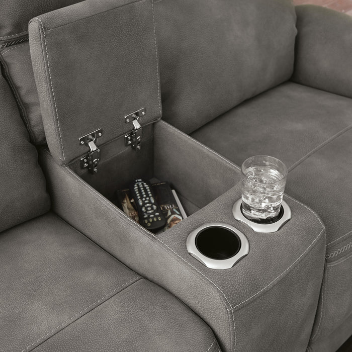 Next-Gen DuraPella Power Reclining Loveseat with Console - MI Hometown Furnishings (MI)*