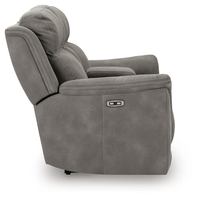 Next-Gen DuraPella Power Reclining Loveseat with Console - MI Hometown Furnishings (MI)*
