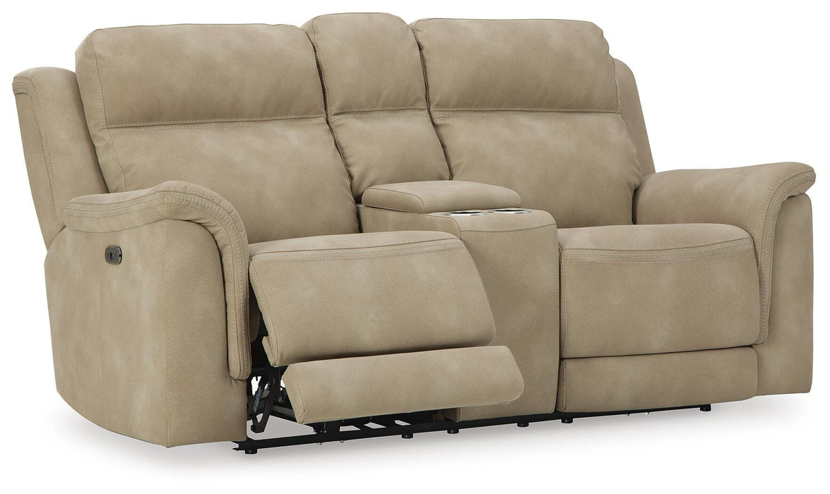 Next-Gen DuraPella Power Reclining Loveseat with Console - MI Hometown Furnishings (MI)*