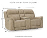 Next-Gen DuraPella Power Reclining Loveseat with Console - MI Hometown Furnishings (MI)*
