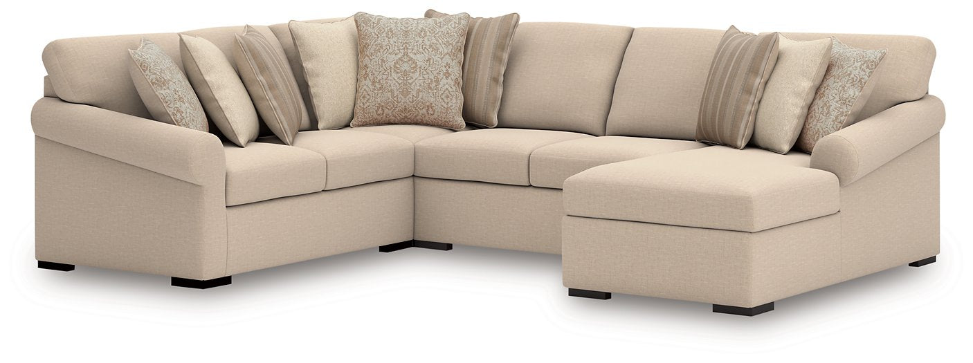 LadyMae Sectional with Chaise - MI Hometown Furnishings (MI)*