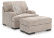 High Profile Chair & Ottoman Living Room Set - MI Hometown Furnishings (MI)*
