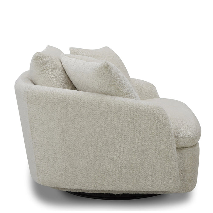 Parker Living Boomer Large Swivel Chair with 2 Toss Pillows