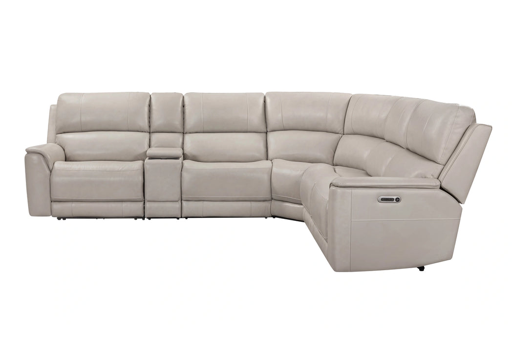 Parker Living Easton - Steamboat Brown 6 Piece Zero Gravity Power Reclining Sectional with Power Adjustable Headrests