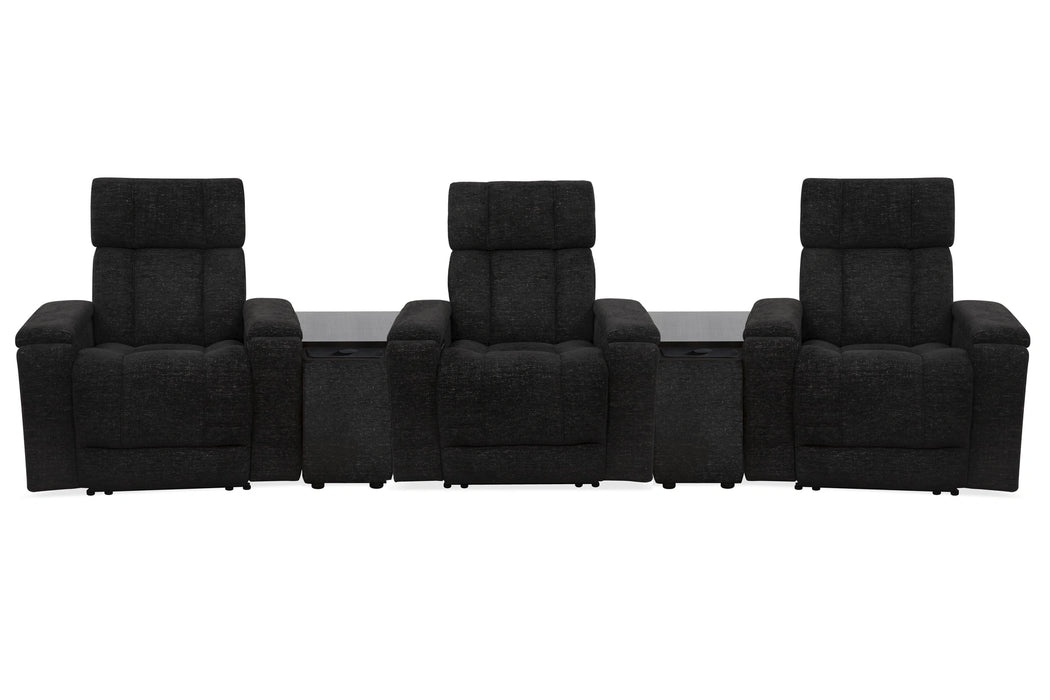 Parker Living Phoenix Zero Gravity Power 3 Seat Home Theater Seating with 2 Wedges and Immersive Audio
